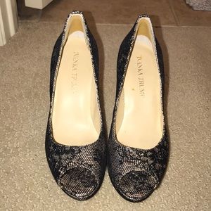 Velvet Lace Heels - 5